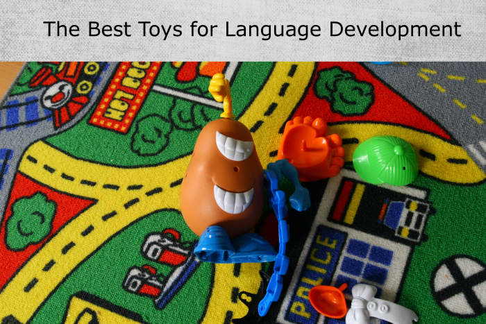 Low-tech toys that don't require batteries (but do require interaction) are actually the best equipment for developing speech and language!