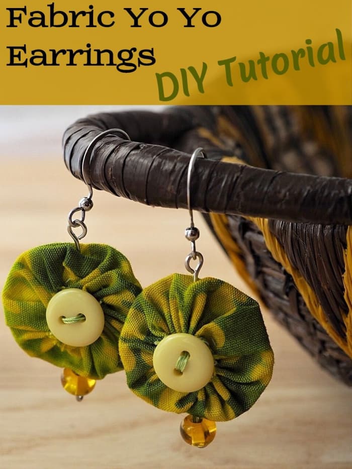 Learn how to make these unique yo-yo earrings with fabric scraps, a couple of buttons, and some beads, with this easy-to-follow DIY tutorial. They put a new twist on an old-fashioned quilting technique.