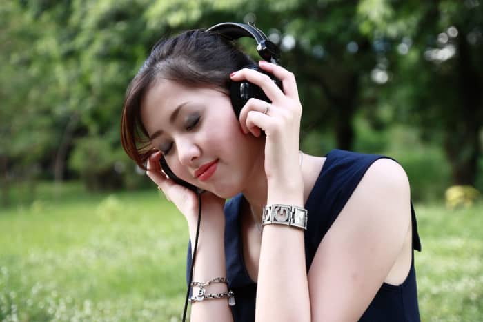 Binaural beats play a different sound in each ear to achieve altered states. Usually, they are relaxing.