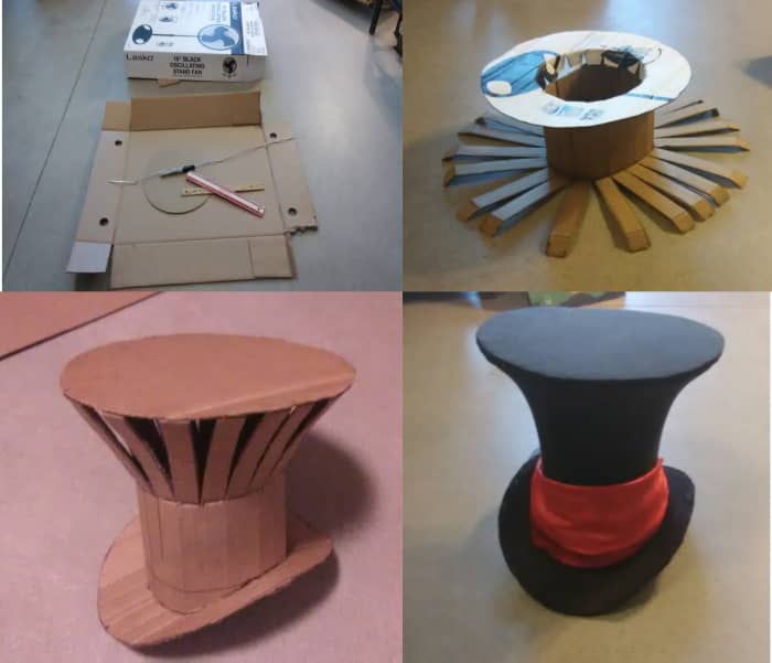 The Mad Hatter of Loveland Top Hat Design: From Cardboard Box to Complete Mad Hatter Top Hat