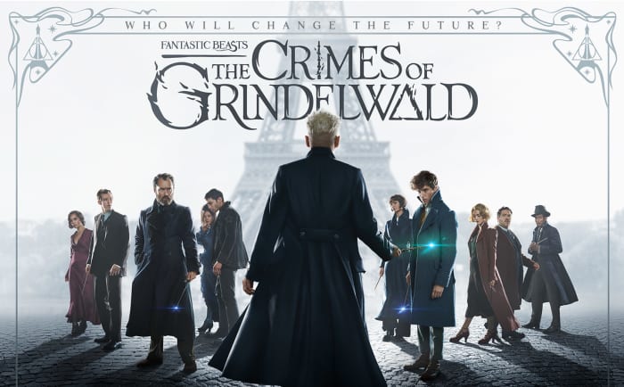 'Fantastic Beasts: The Crimes of Grindelwald' is the sequel to the first film. It's a spinoff of the popular Harry Potter series.