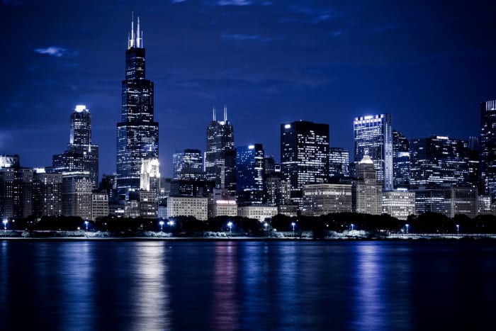 Chicago Skyline at Night