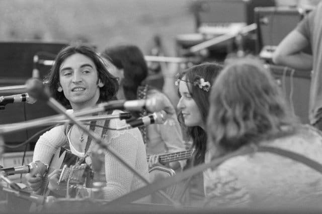 The Incredible String Band onstage at Woodstock