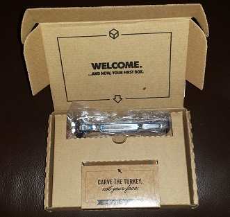 The "Welcome Package" with razor handle.