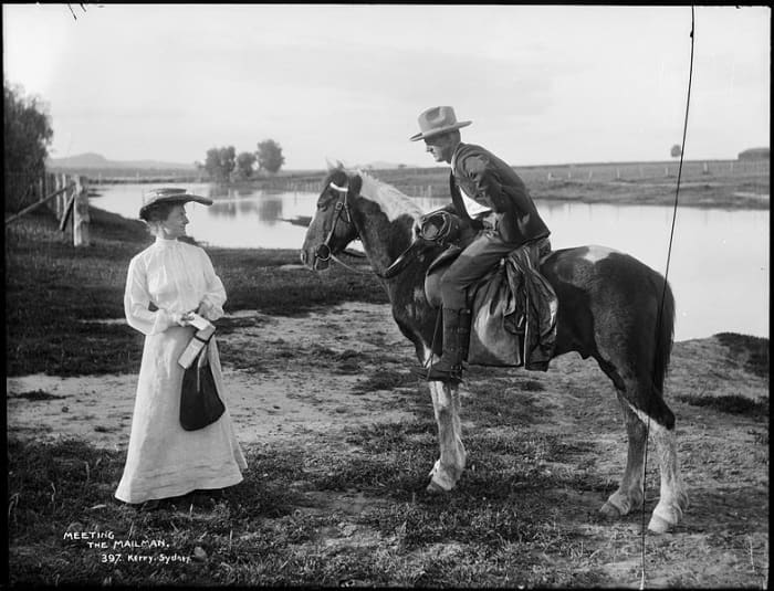 As postman Mel Carriere makes his daily appointed rounds, he likes to keep a bodice ripper or two tucked in the saddlebag, for entertainment.