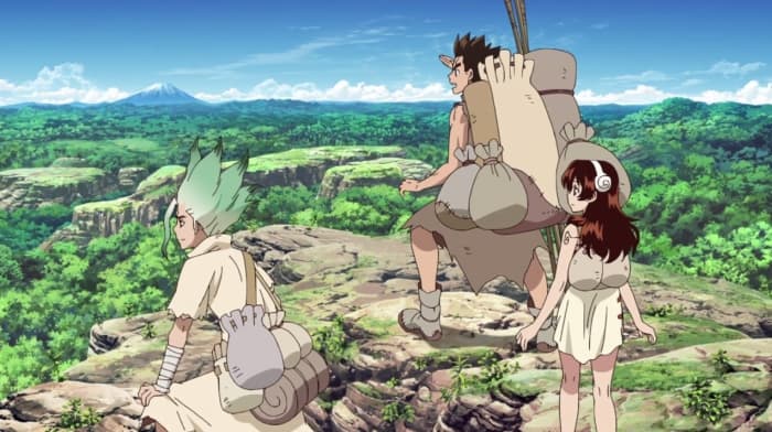 "Dr. Stone" is a thrilling anime about civilization that has turned to stone, and a kid scientist must save them.