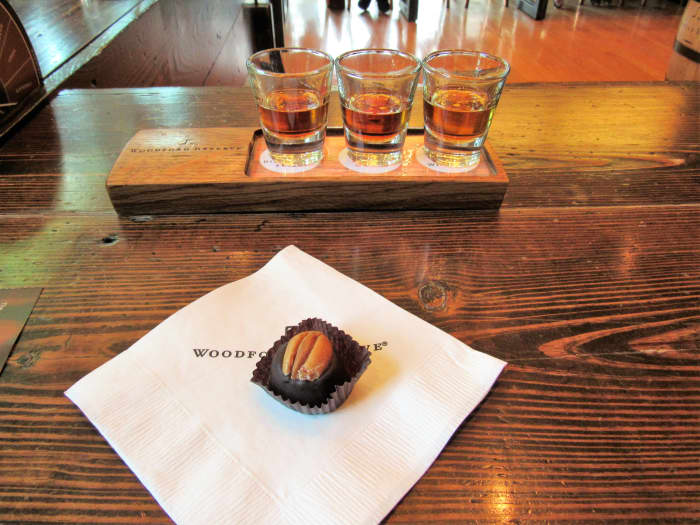 At the Woodford Reserve Bourbon Tasting, they also gave us a chocolate bourbon ball with this tasting, which really helped to balance out the flavors while allowing us to fully savor the distinct notes of the bourbon.