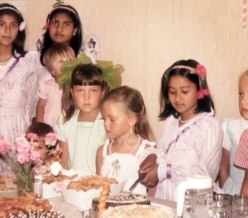Russian Children, My Sisters and Myself at My Little Sister's Birthday Party