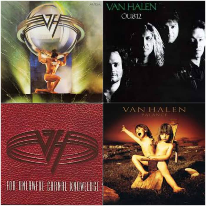 "5150" (1986), "OU812" (1988), "For Unlawful Carnal Knowledge" (1991), "Balance" (1995)
