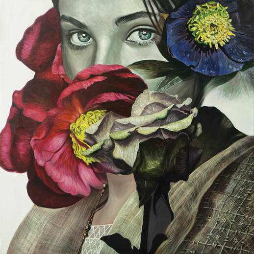Artwork by: #AileenLanuzaDePio #Filipiniana #ModernMariaClara #TheEvolvingMariaClara Vita Brevis (Art is Long, Life is Short) 36 x 36 inches, acrylic on canvas