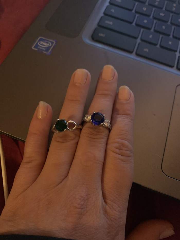 Two of the three rings I received.