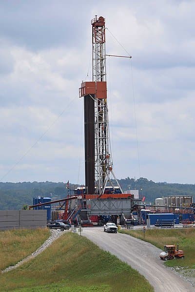 Drilling rig in Southwest Pennsylvania.