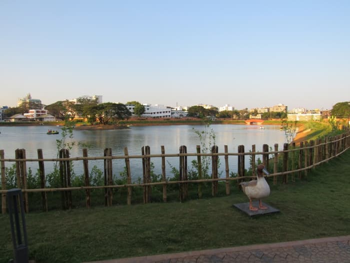 The lake inside Chetpet Eco Park.