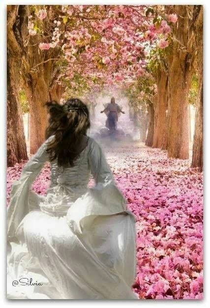 Though we may have a physical, earthly spouse, as God's people we are ultimately the bride of Christ. God created erotic love as a symbol of our union with Him. Egyptian artist Kerolos Safwat--First Day in Heaven.