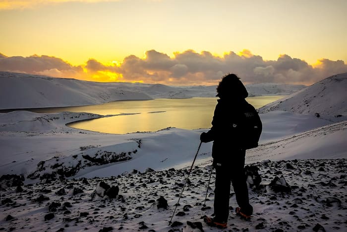 A beautiful winter solstice sunrise in Iceland