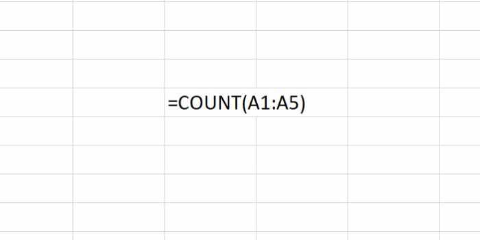 Here the Count function is set to count dates, text representations of numbers, and numbers within the stated range.