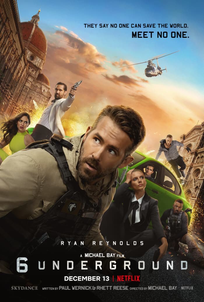 Here is my review of "6 Underground," starring Ryan Reynolds and stream it on Netflix. (Netflix Release: 12/13/2019)
