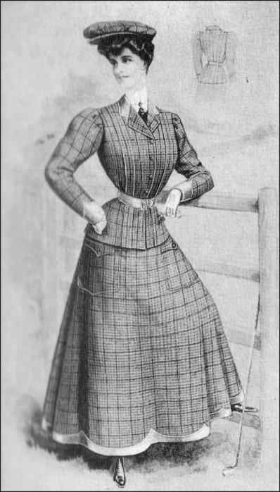 Edwardian Golfing Costume with Tailored Jacket