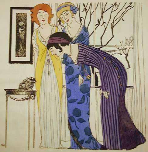 This 1908 illustration by Paul Iribe is from a Coutoriere Parisienne