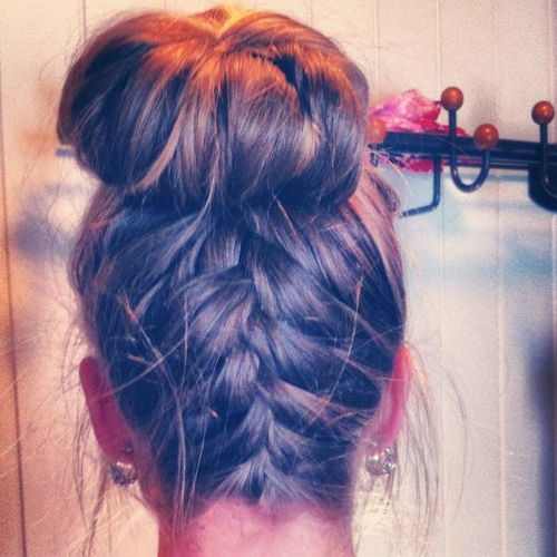 Upside-down French braid