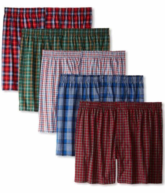 Hanes men's classic tartan boxer