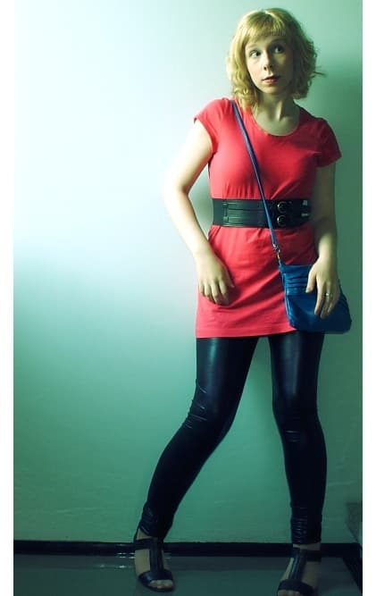 Short dress with leggings