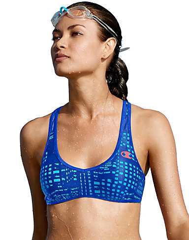 Sports bra style swimsuit top