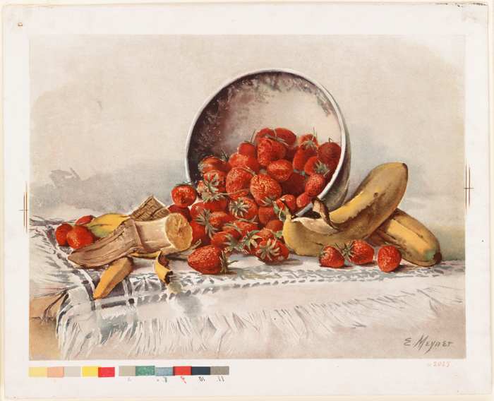 By Meyner, E. (artist); L. Prang & Co. (publisher) (Flickr: Strawberries and Bananas in a Basket) [Public domain], via Wikimedia Commons