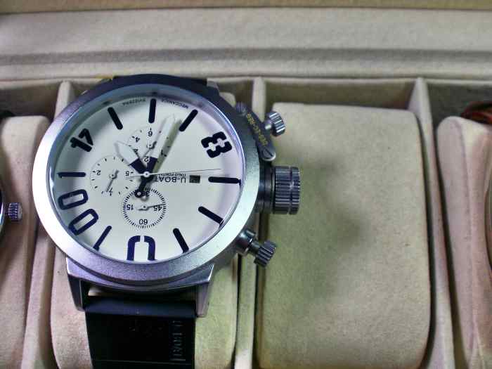 The heavy U-Boat replica protrudes into the adjoining grid.