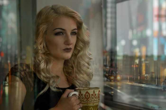 How light my hair was before going purple.