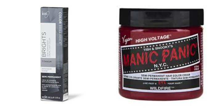 Ion Color Brilliance Titanium and Manic Panic Wildfire