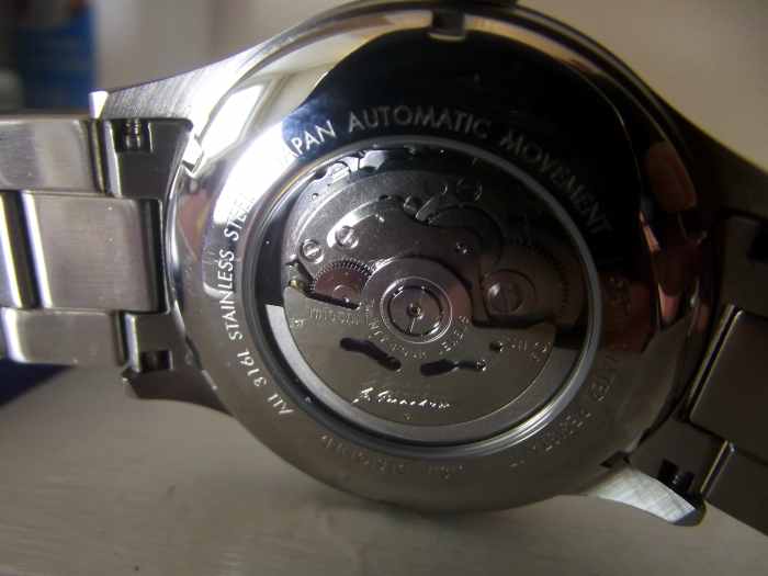 Seiko NH35A movement fitted to J. Brackett Navigli Automatic