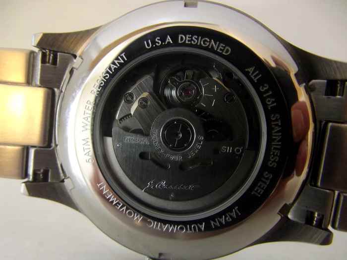 Seiko NH35A movement fitted to J. Brackett Navigli Automatic