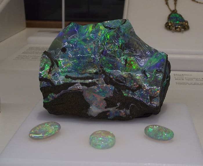 A boulder opal. Opals are so beautiful and amazing, in my opinion. I love them.