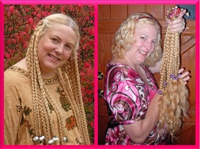 Before and after picture. I had given 24 inches of hair to Locks of Love in January of 2010.