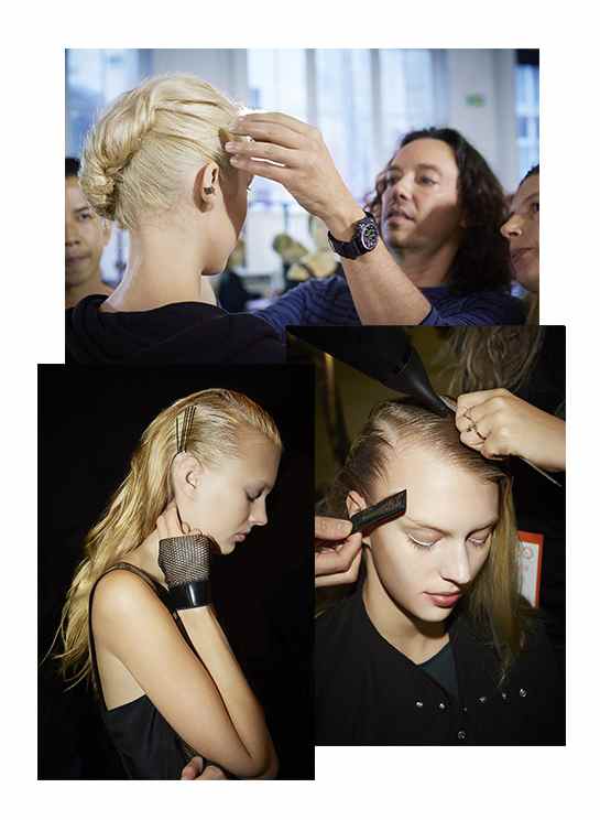 Backstage at 2014 Spring/Summer Paris Fashion Week