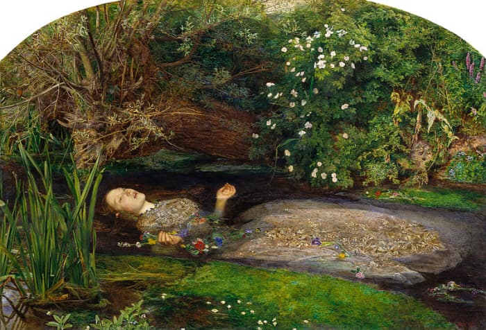 Elizabeth Siddel modeled for "Ophelia" in this 1851 painting by Millais.