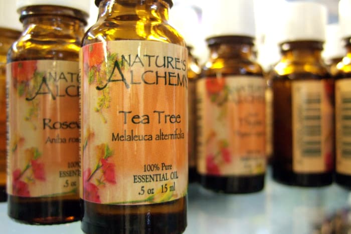 Often used in natural cleaners, tea tree oil contains antibacterial and antiseptic properties but is still gentle enough to use on your skin.