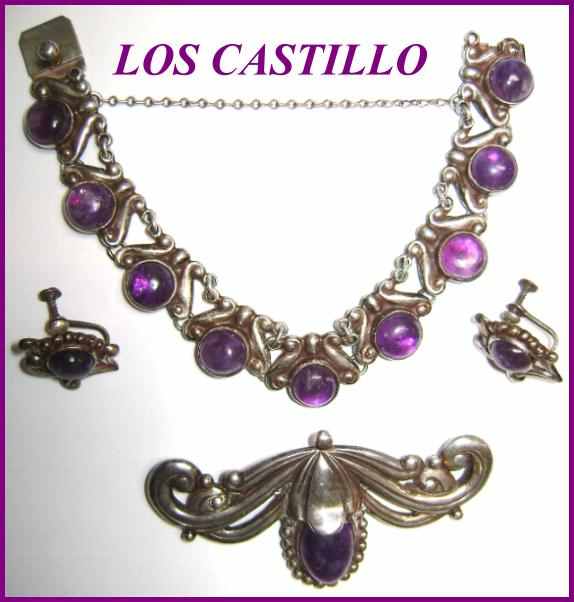 Amethyst Set by Los Castillo, Courtesy of Antique Showroom on Ruby Lane