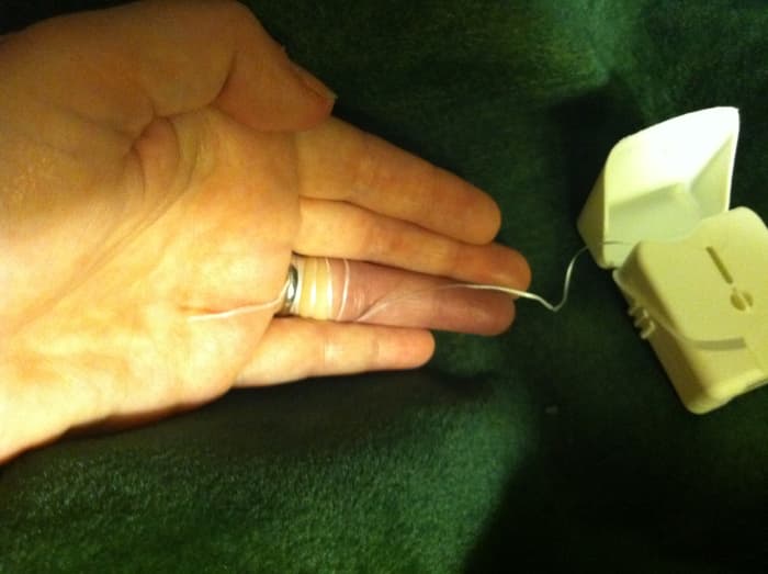 Make each wrap as close together as possible and very tight. Sorry, but it might hurt a little bit.