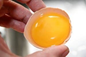 Stick to the yolks only (the whites are way to hard to wash out of the hair) when you make your homemade hair care products.