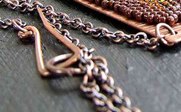 Handcrafted cable chain necklace.