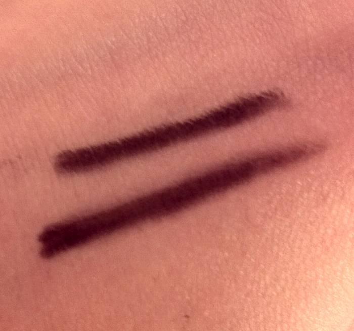 Kajal eyeliner applied