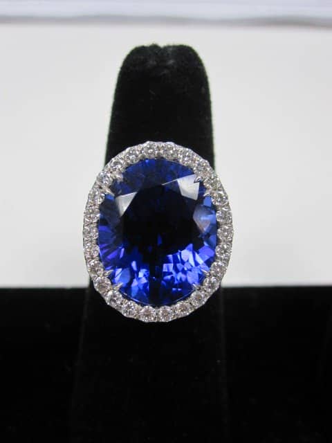 A Large Tanzanite RIng. Careful! Tanzanite is notoriously brittle.