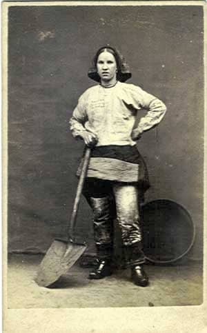 Female Miner in Pants