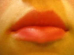 After photo with lip stain