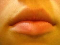 Before photo without lip stain