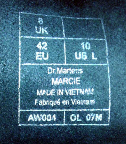 The stamp on the tongue of the boot marks that they were made in Vietnam.