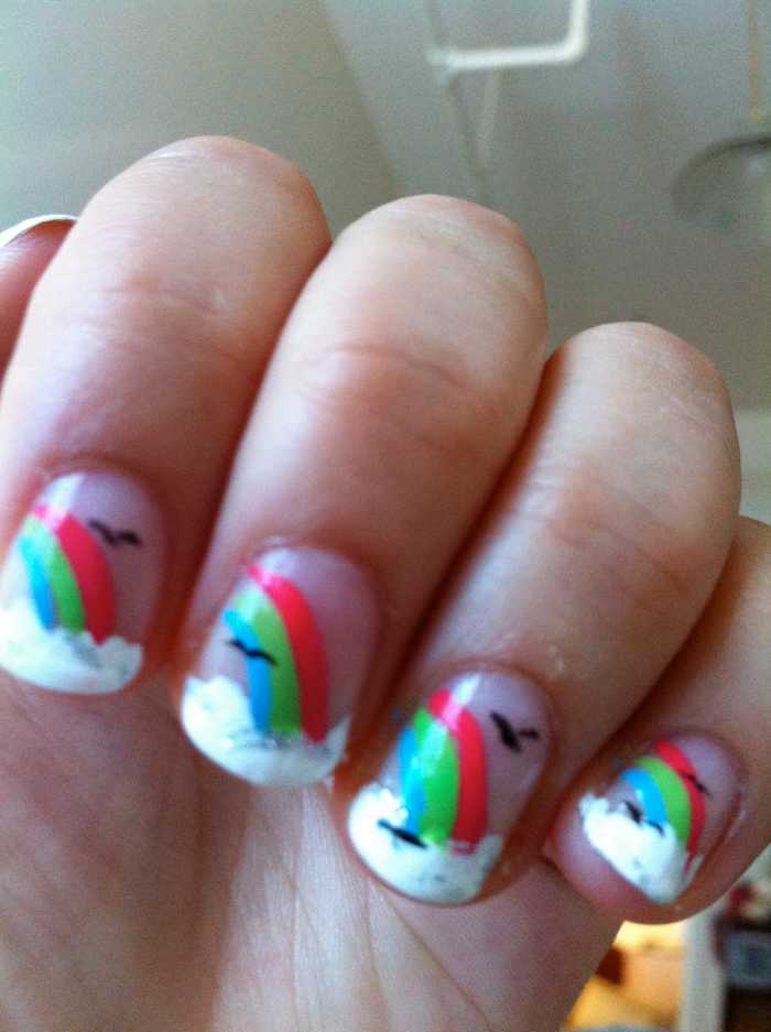 rainbow nails