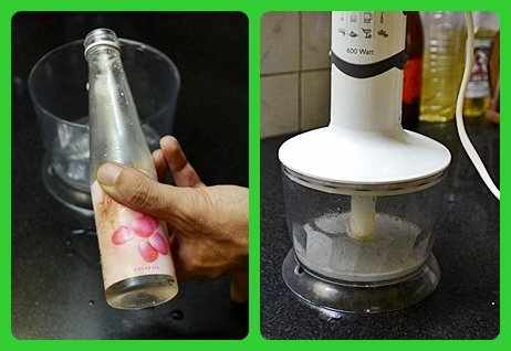 Add a few drops of rosewater before blending the mixture.